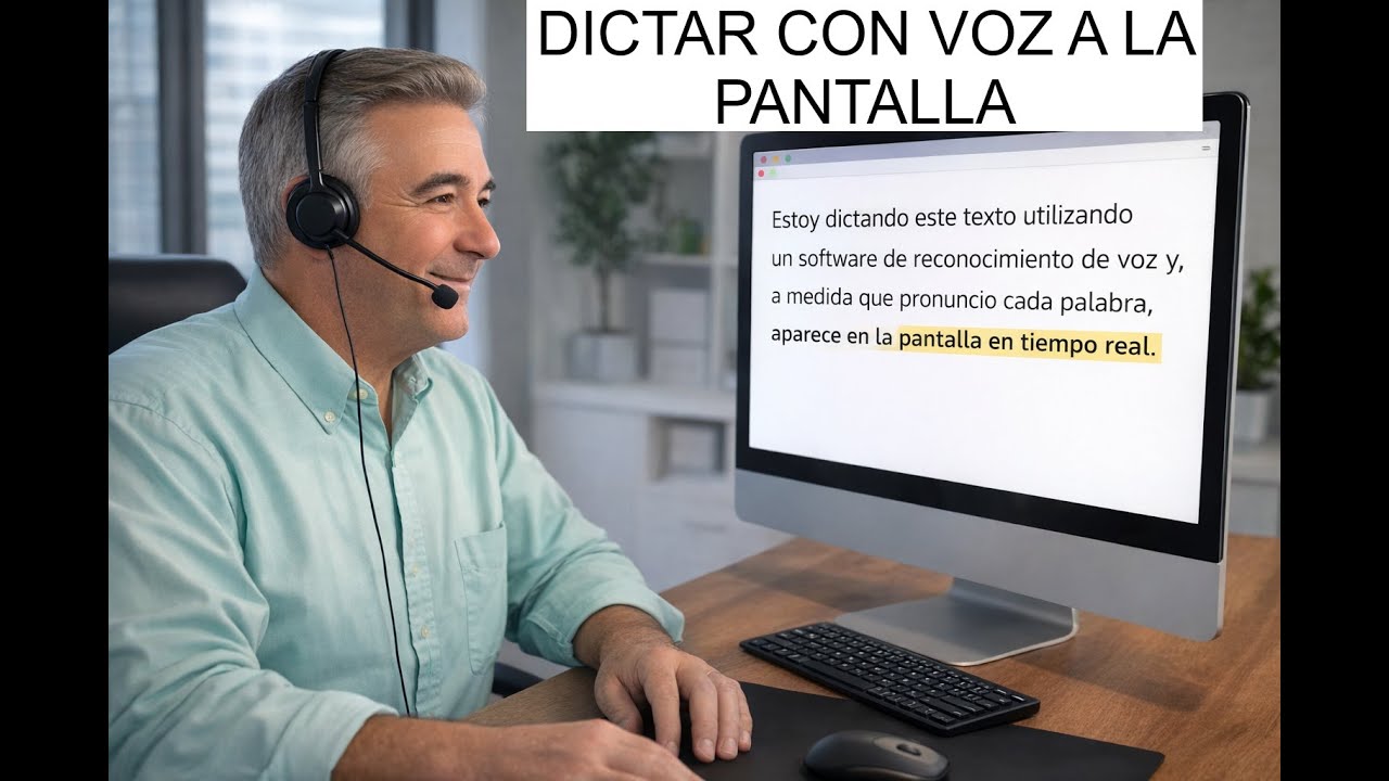 Cómo dictar con voz a la pantalla del ordenador.