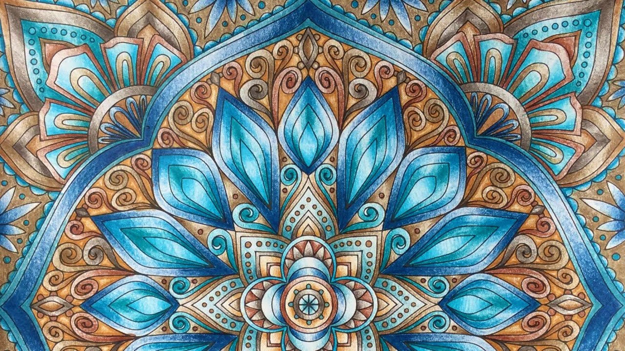 KALEIDOSCOPE MANDALA DESIGN - color like crazy - sudee stile pencils