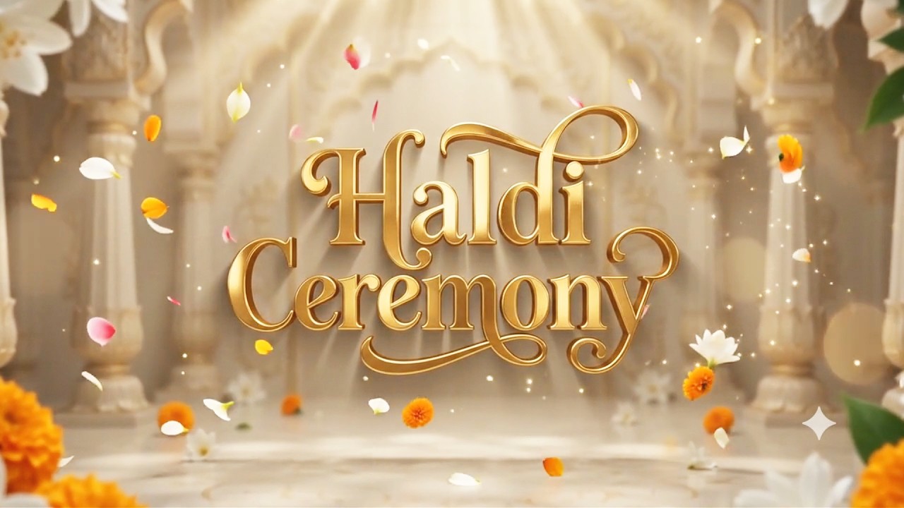 Golden wedding Titles | Wedding Invitaion Video | Wedding title baclground | #weddinginvitation