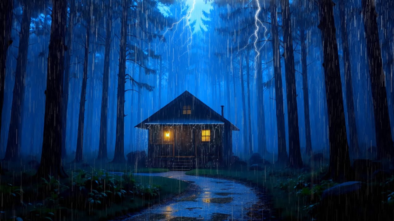 Dark Forest Rain & Thunder | Peaceful Sleep Loop - 49