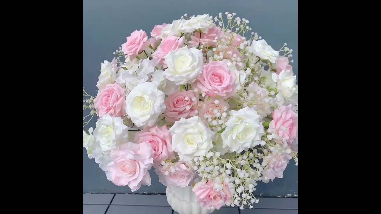 Wedding Table Centerpieces Ball Artificial Baby Breath Rose Flower 