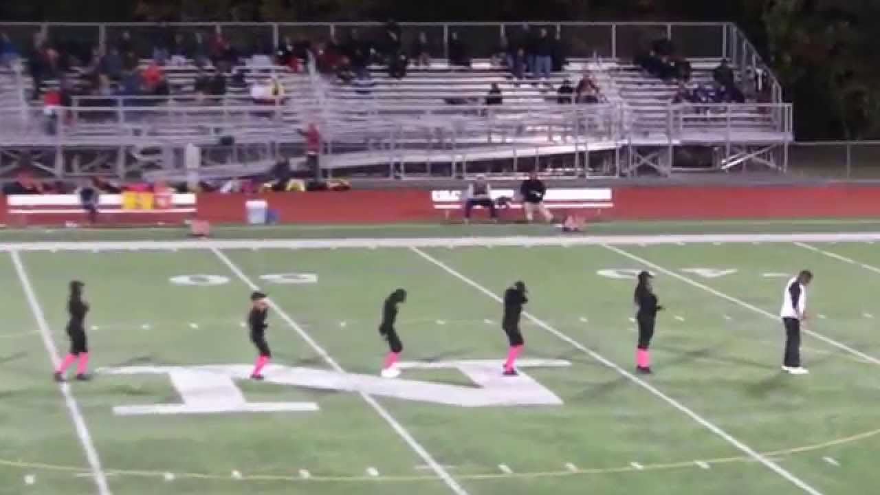 Norwalk High School Cheerleaders and Hip Hop Dance Perform at Football vs Westhill - Oct 23, 2015