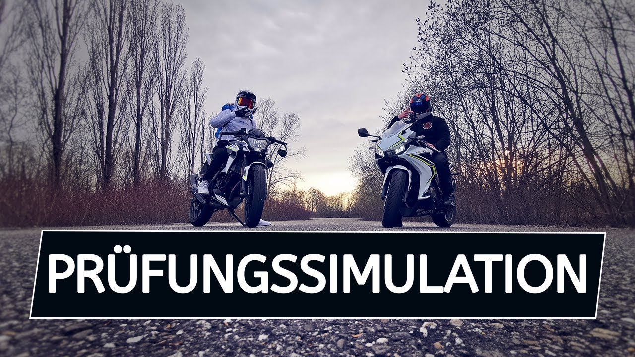 Praktische Motorrad Prüfungssimulation