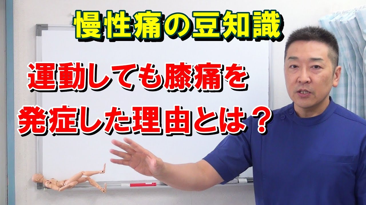 運動をしていても慢性痛（ひざ痛）を発症した理由とは？　愛知県江南市の慢性痛専門整体　爽快館
