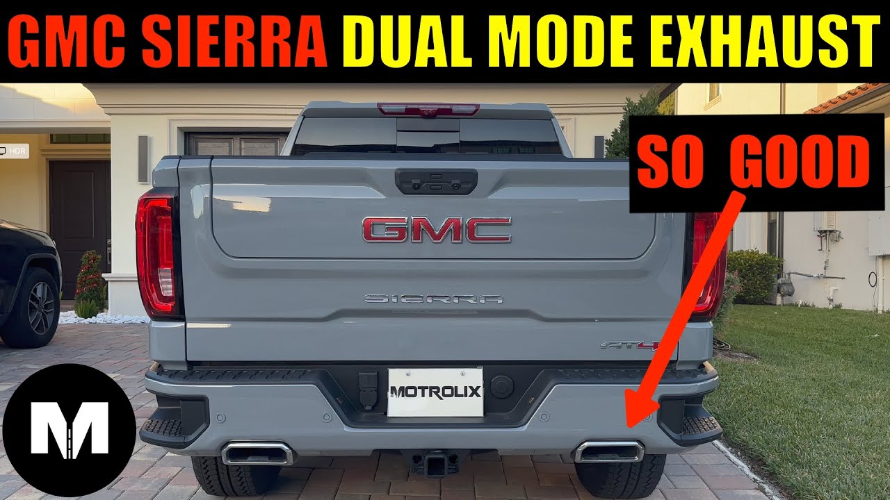 GMC Sierra Dual Mode Active Exhaust: запуск, холостой ход, обороты