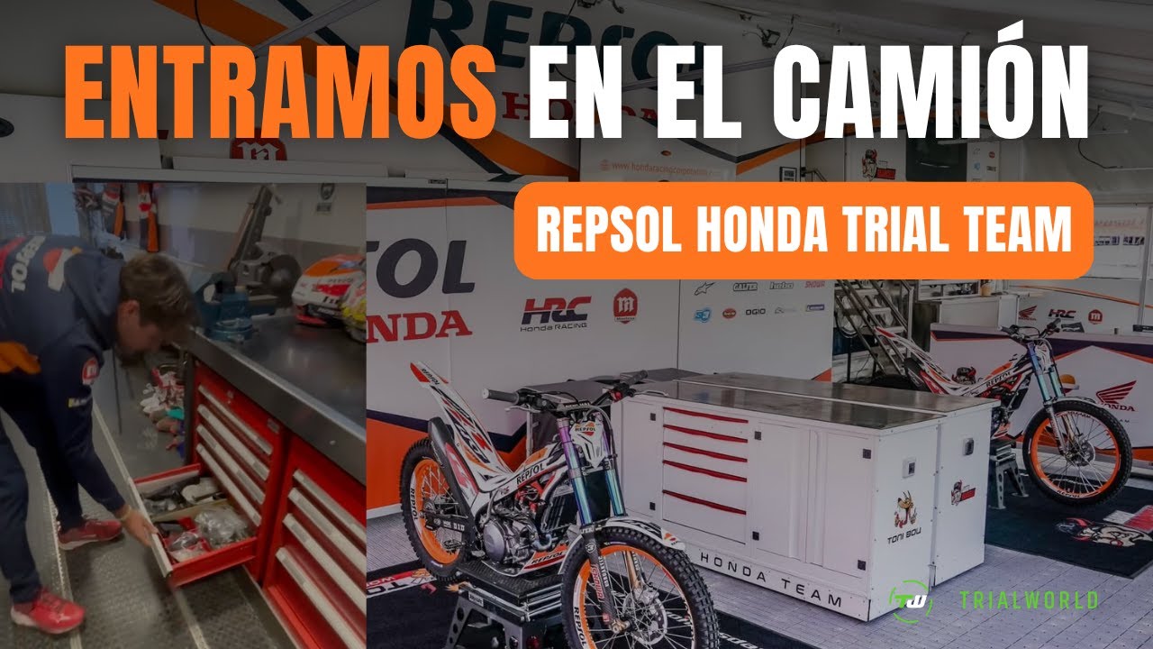 ¿Qué hay dentro del camión del Repsol Honda Trial Team? Así trabaja el equipo de Toni Bou y Marcelli