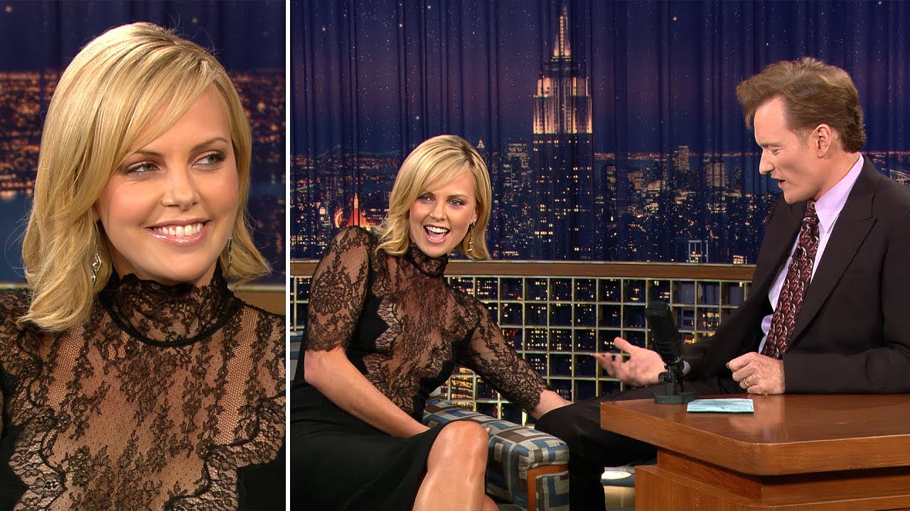 Charlize Theron Grabs a Butt Cheek | Late Night with Conan O’Brien