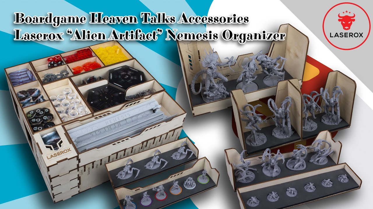 Board Game Heaven Talks Accessories 37: Laserox Alien Artifact Organizer for Nemesis