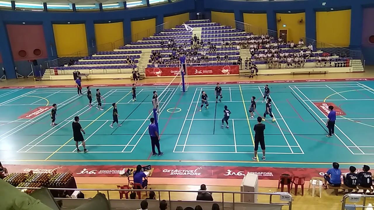 20180412 Qifa vs Catholic High (Set 2) - Singapore Primary School Volleyball Final