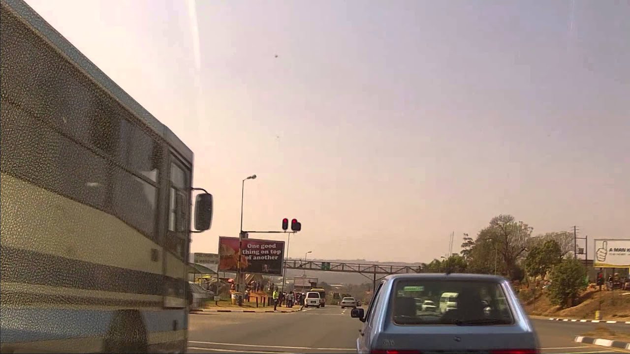 Driving in Swaziland's Route MR3: Mbabane - Kwaluseni - Manzini
