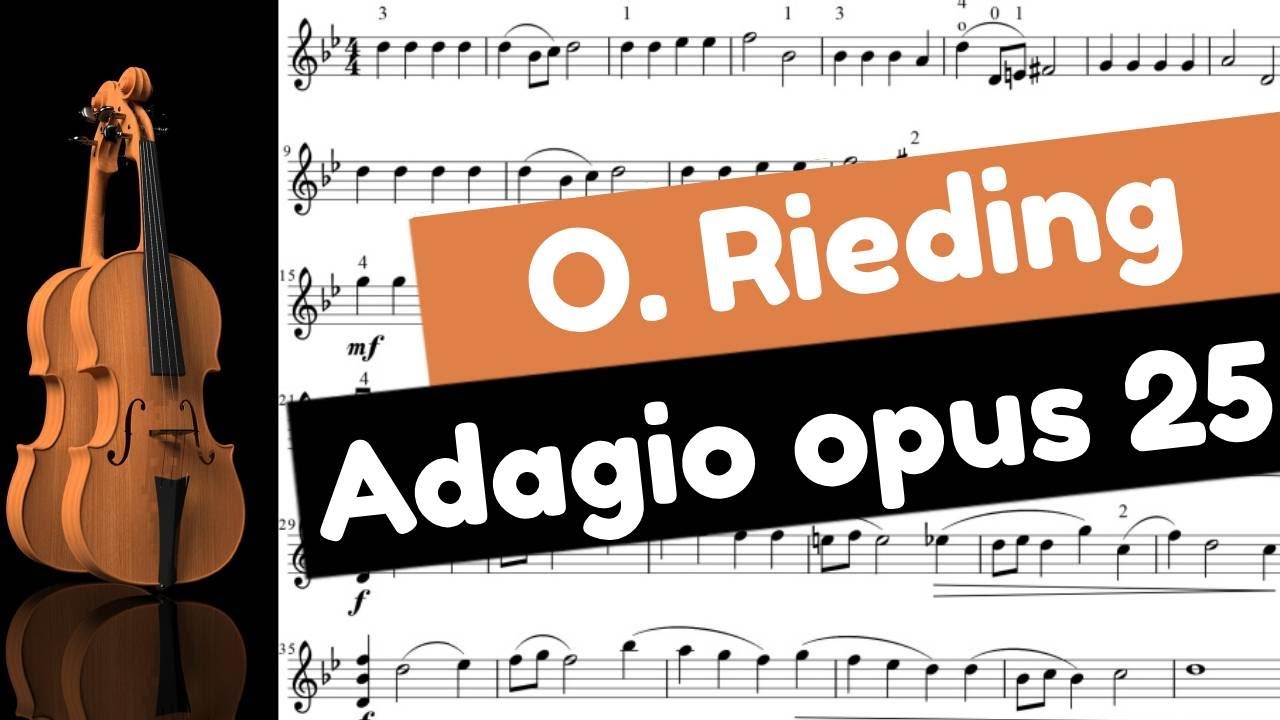 O. Rieding - Concertino op 25 Adagio 2 mvt - Violon - Violin