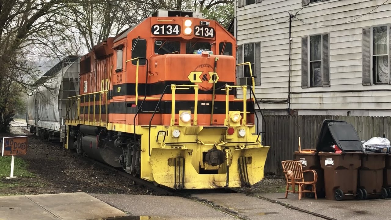 Train Hits Chair, Indiana & Ohio Railway Spur, Train Knocks Down Signal, 1917 Rail On Main Track!