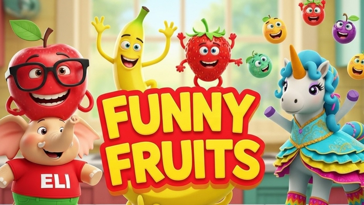 ABC Funny Fruits | Silly A to Z Fruit Characters | Elephant ELI & Unicorn | ABC Spotlight