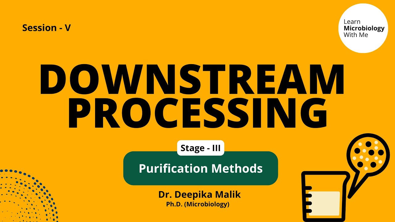 Downstream Processing - S5 | Purification Methods - Dr. Deepika Malik - Learn Microbiology With Me