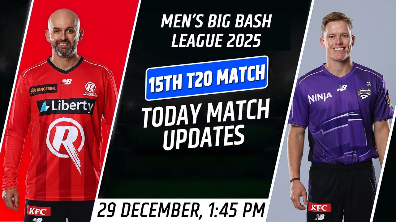 BBL 2025-26 Match 15 | Hobart Hurricanes vs Melbourne Renegades | Stats | 