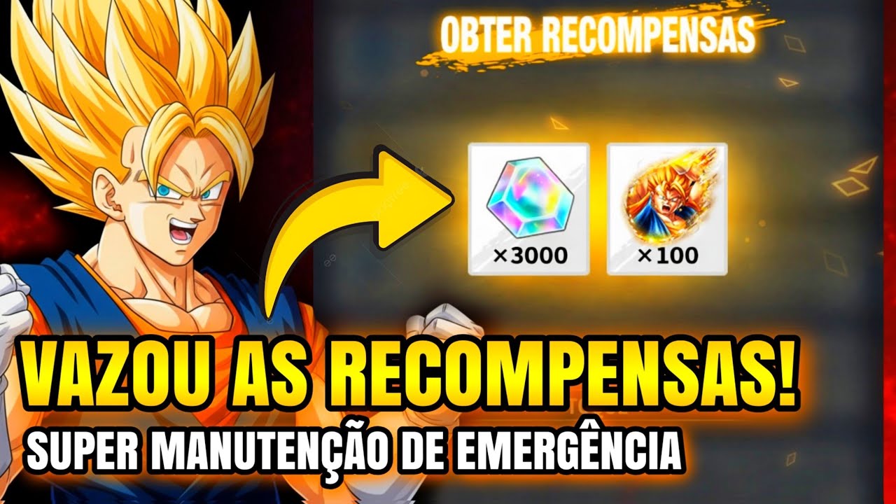 ESSAS SÃO AS RECOMPENSAS DA MANUTENÇÃO DE EMERGÊNCIA NO DRAGON BALL LEGENDS 