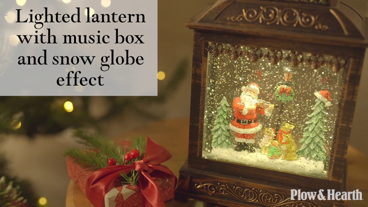 Musical Lighted Santa Snow Globe Lantern
