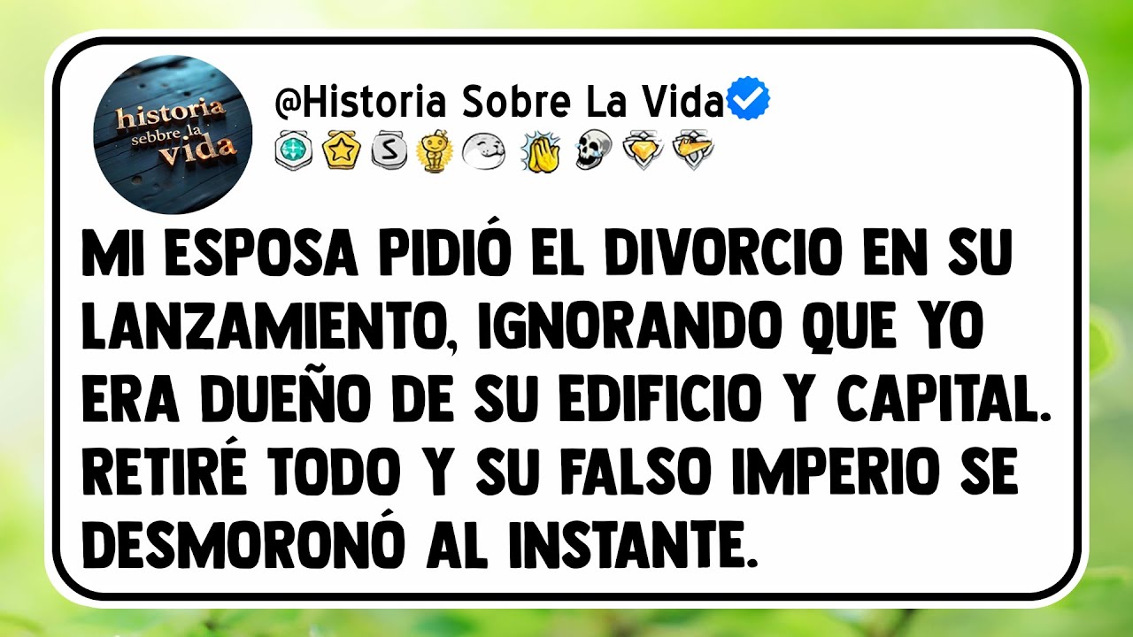 Mi esposa pidió el divorcio en su lanzamiento, ignorando que yo era dueño de su edificio y capital.