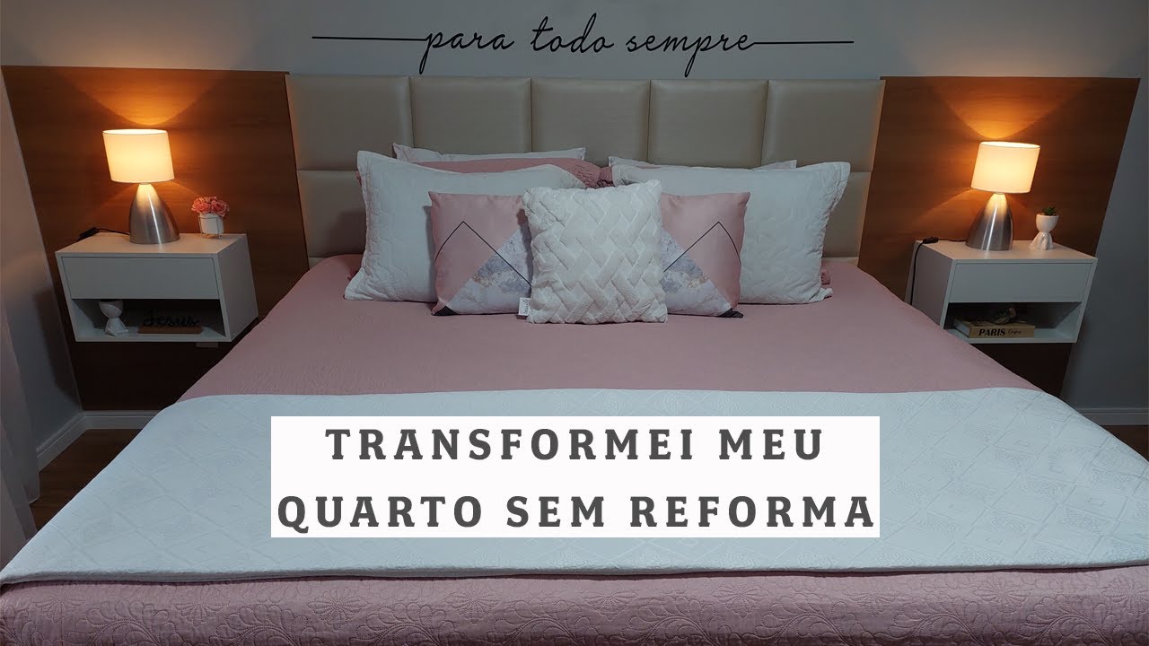 CABECEIRA MODULADA ESTOFADA - TRANSFORMEI MEU QUARTO SEM REFORMA