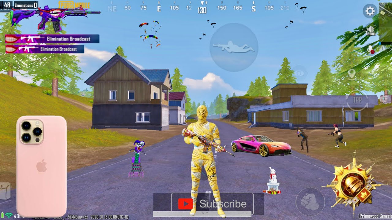 PRO VIBE \” Rash gameplay iPhone 14 pro “/ Pubg mobile 1v4 