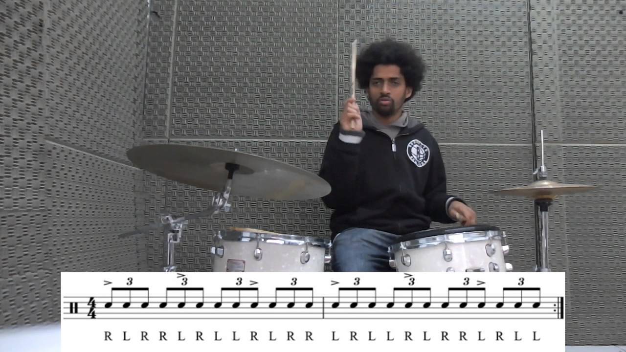 Paradiddle em Tercinas | Triplet Paradiddle