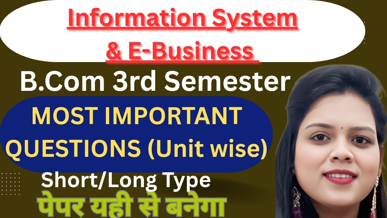 Information System & E-Business|Most Important Questions + PYQs|BCom 3rd Semester|Lucknow University