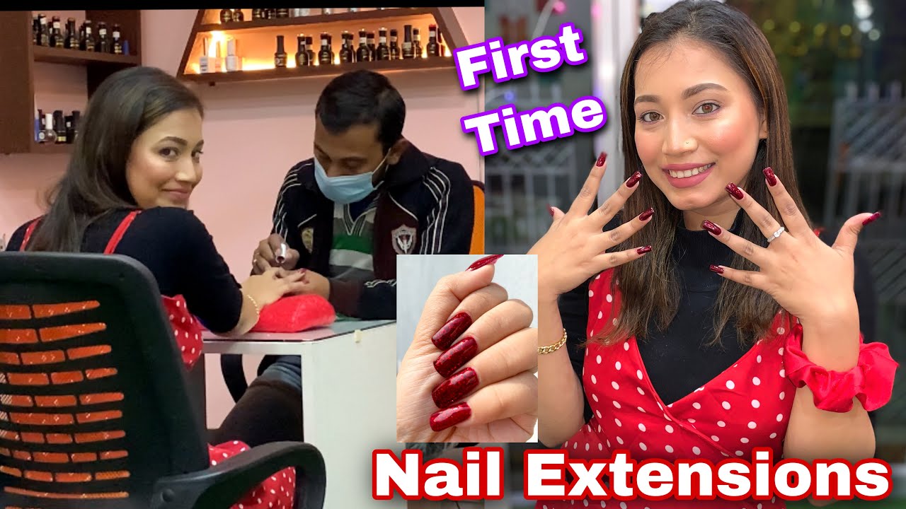Getting Nails Extensions for the first time  in My Life💅🏻 || My Experience|| Myself Riya