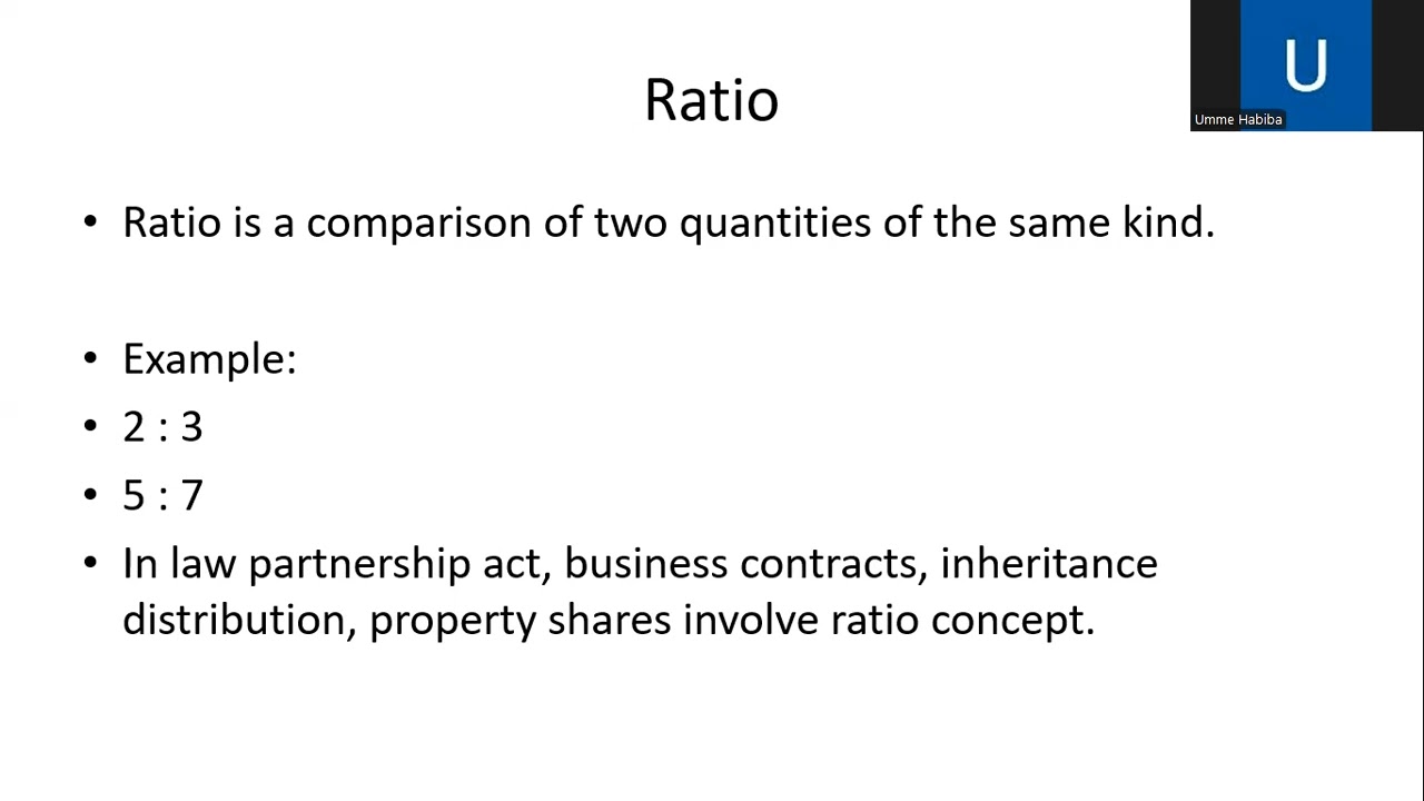 Rate, ratio, proportion and percentages 