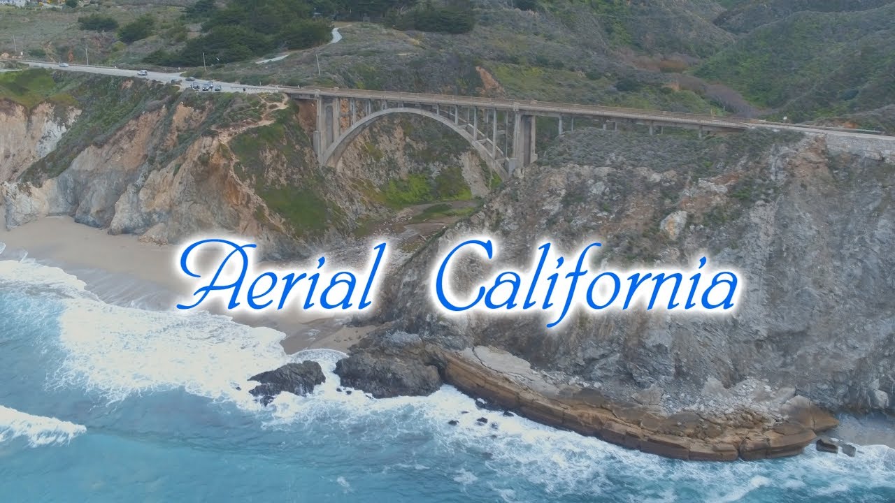 Aerial California Coastline to SF & Sacramento
