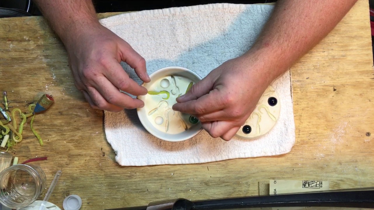 Making plastic lure mold #4