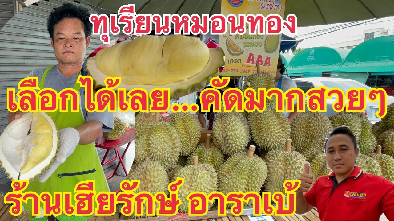 สุดปังๆร้านเฮียรักษ์ อาราเบ้‼️เลือกได้เลยชอบเนื้อไหน ทุเรียนหมอนทอง คัดเกรดAAA ลูกค้ามาอุดหนุนเยอะๆ