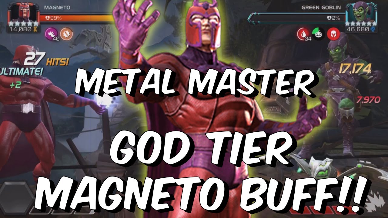 Magneto Buff Beta Gameplay - God Tier Metal DESTROYER Full Abilities - Marvel Contest of Champions