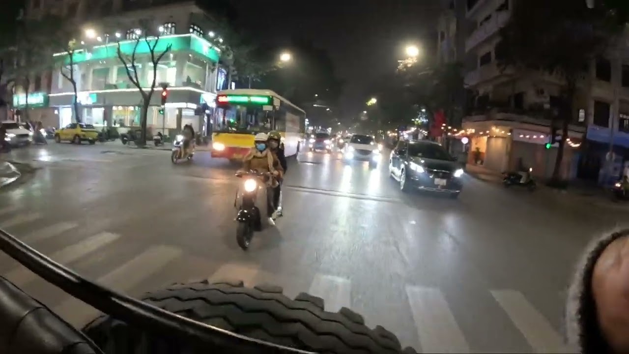 Hanoi streets by Russian Jeep