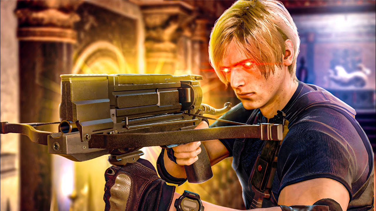Me pasé RE4 Remake con la PEOR arma del juego.