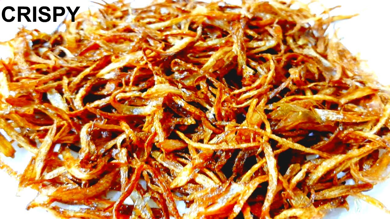 Fried Onions Ki Recipe In Urdu - how to fry onion/fried onion recipe / easy way to fry onions