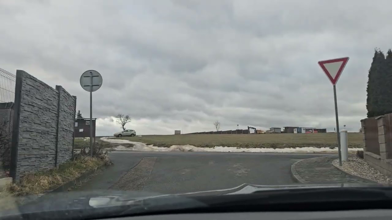 Městská jízda Divišov | Klidná jízda městem | Driving through Divišov