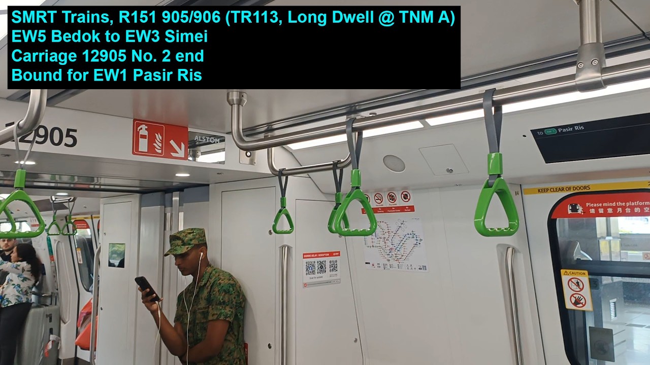 [Long Dwell @ TNM A] SMRT Trains - Joyride on ALS R151 905/906 from EW5 BDK → EW3 SIM