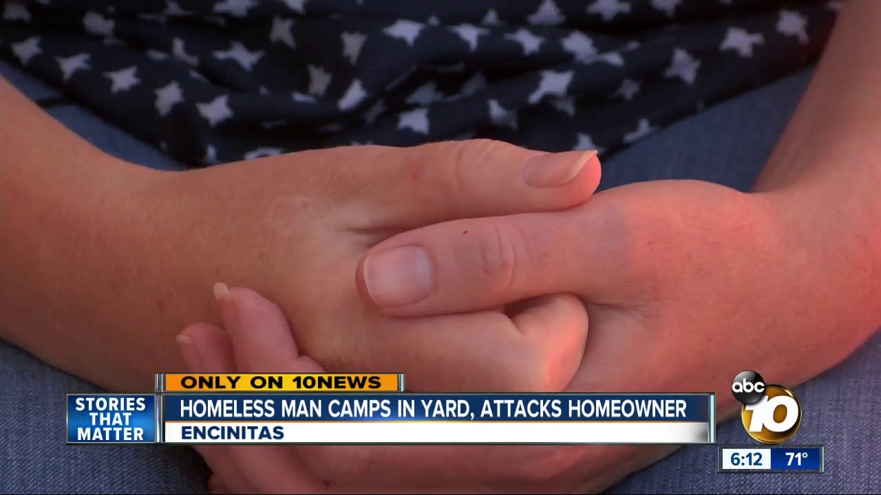 Homeless man camps in yard, attacks homeowner