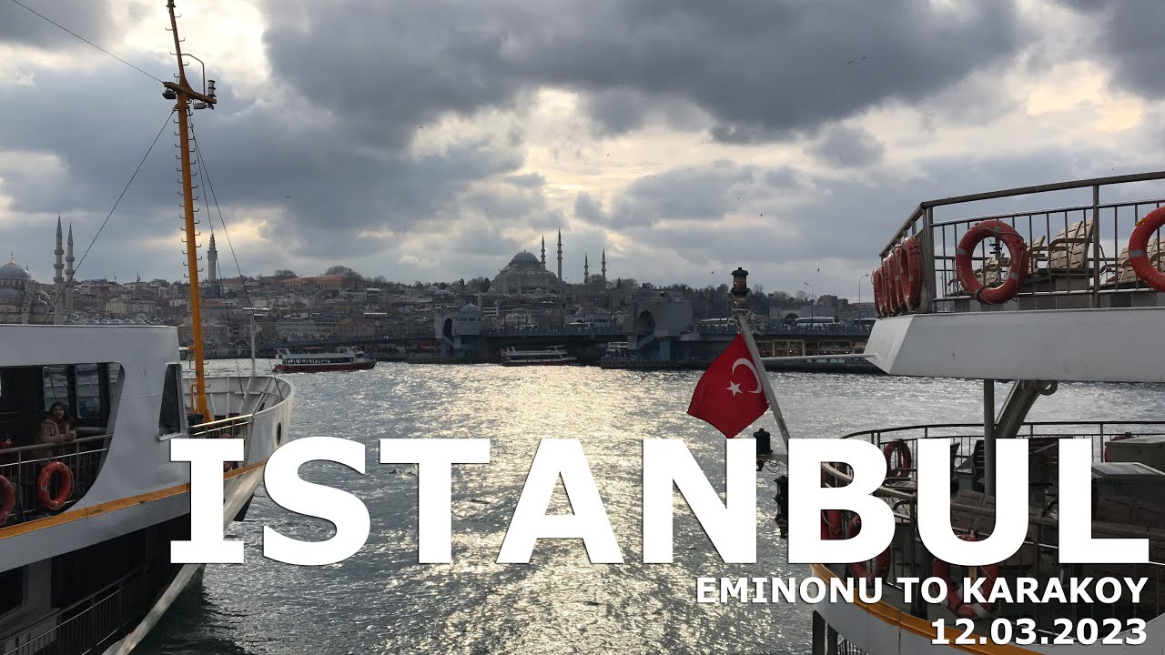 Istanbul walking tour Eminonu to Karakoy via Galata bridge 12 03 2023