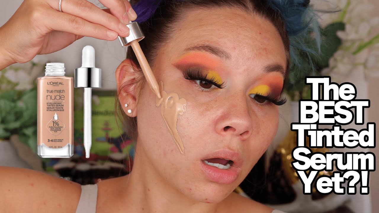 *NEW* L'OREAL TINTED SERUM | Wear test ACNE + Texture