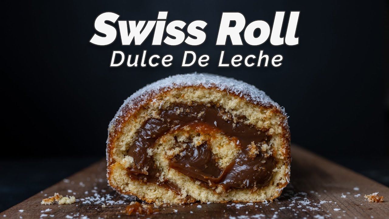 Swiss Roll - PERFECT Dulce De Leche Filling (Pionono)