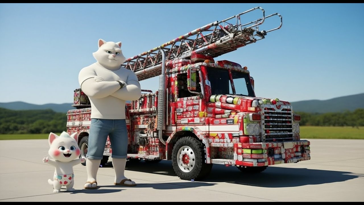 Kitten’s Soda Can Fire Truck Was Mocked — The Ending Is Unreal | Ai Cat Story