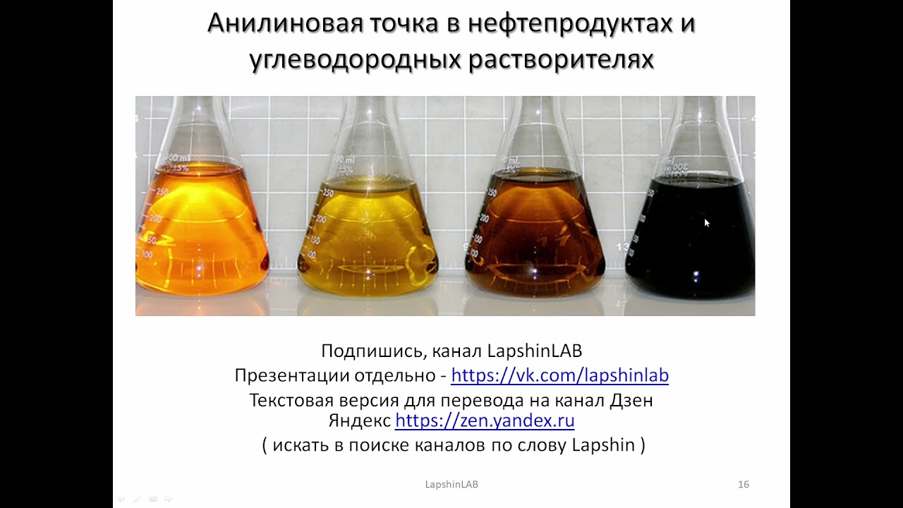 Анилиновая точка по ГОСТ 12329