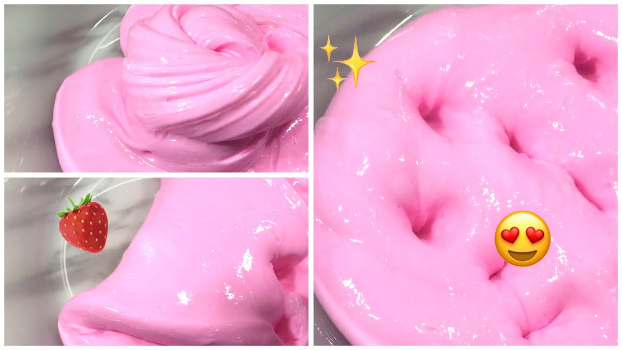 (Repost💍)外國超夯⚡️草莓麥片優格史萊姆🍓Strawberry Cereal Milk Slime Tutorial💝水彈又實地的質感🤩