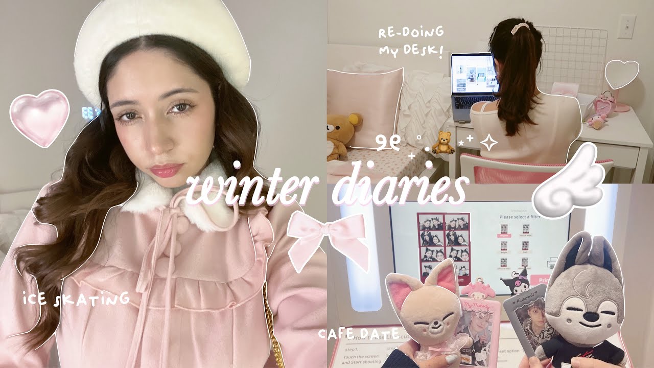 WINTER DIARIES ☁️ ice skating, cafe dates, shopping, desk inspo, kbeauty etc