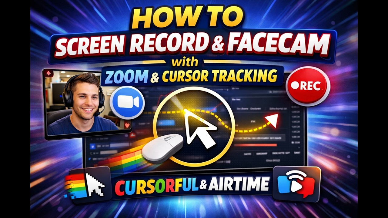 Screen Record Like a Pro - Facecam + Cursor Zoom (Cursorful & Airtime)