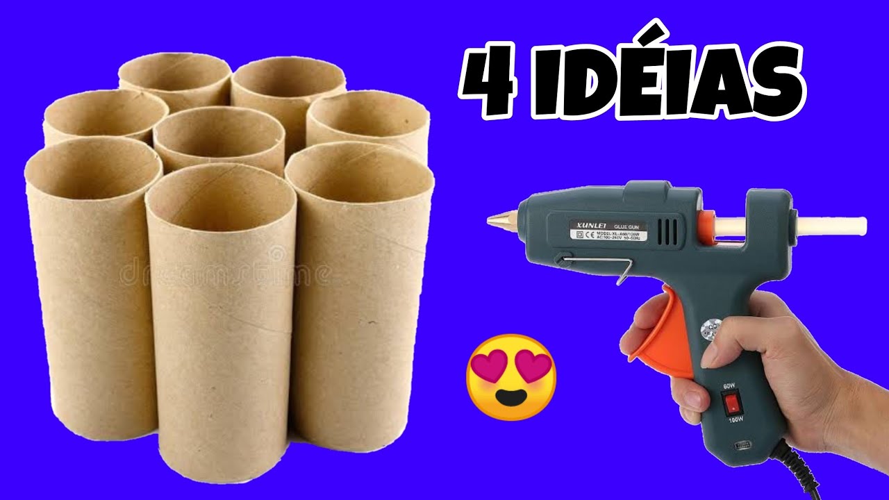 4 IDÉIAS CRIATIVAS COM ROLOS DE PAPEL ♥️