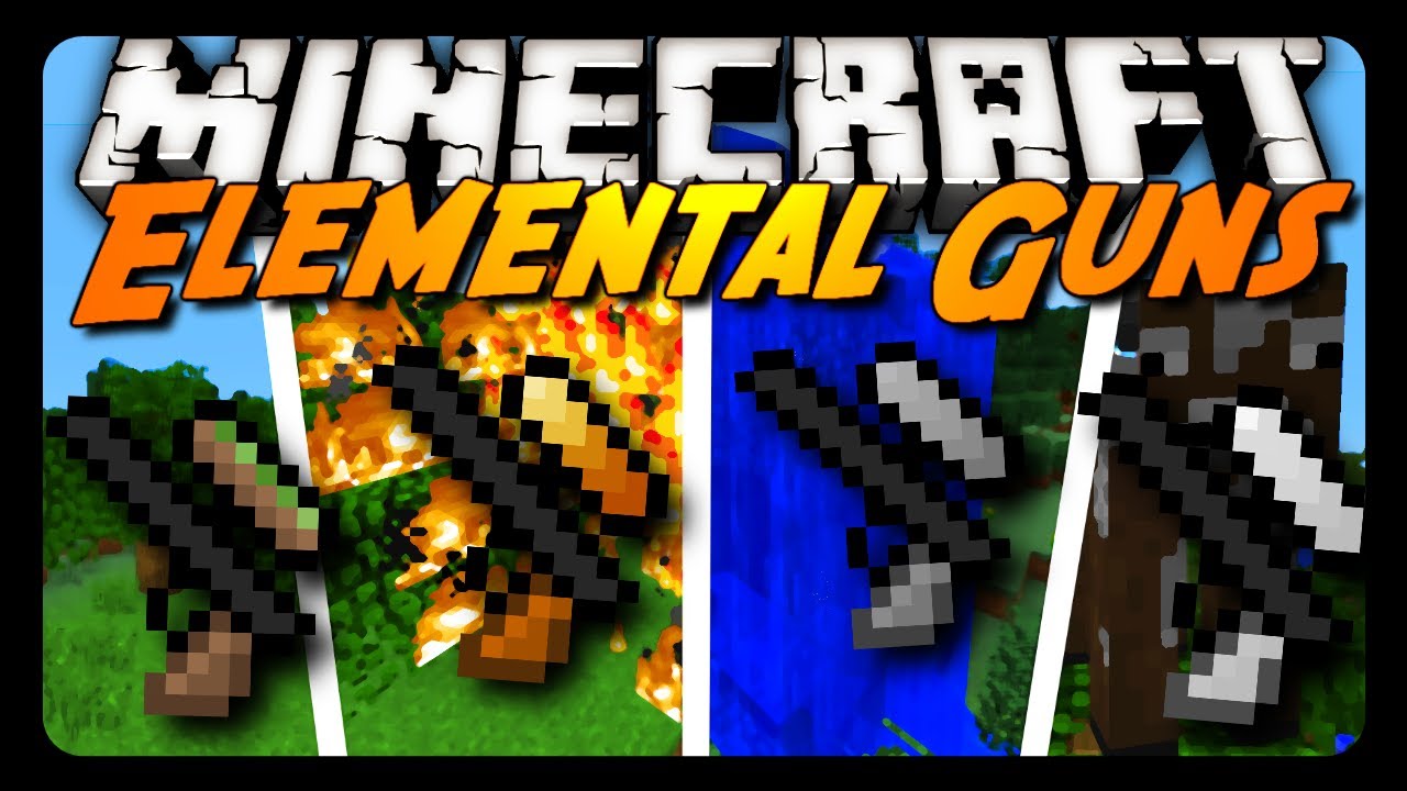 Обзор мода Minecraft: СТИХИЙНОЕ ОРУЖИЕ!