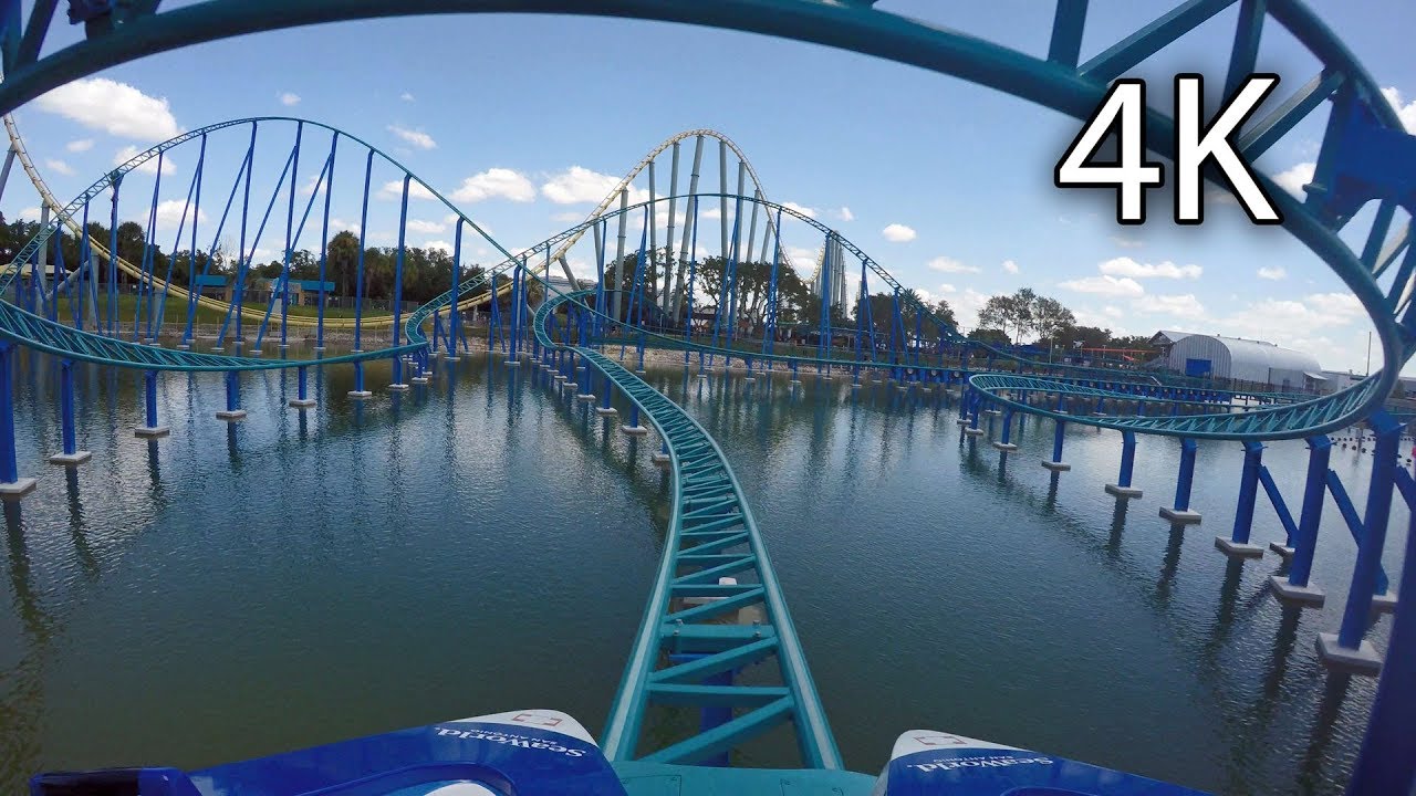Wave Breaker: The Rescue Coaster front seat on-ride 4K POV SeaWorld San Antonio