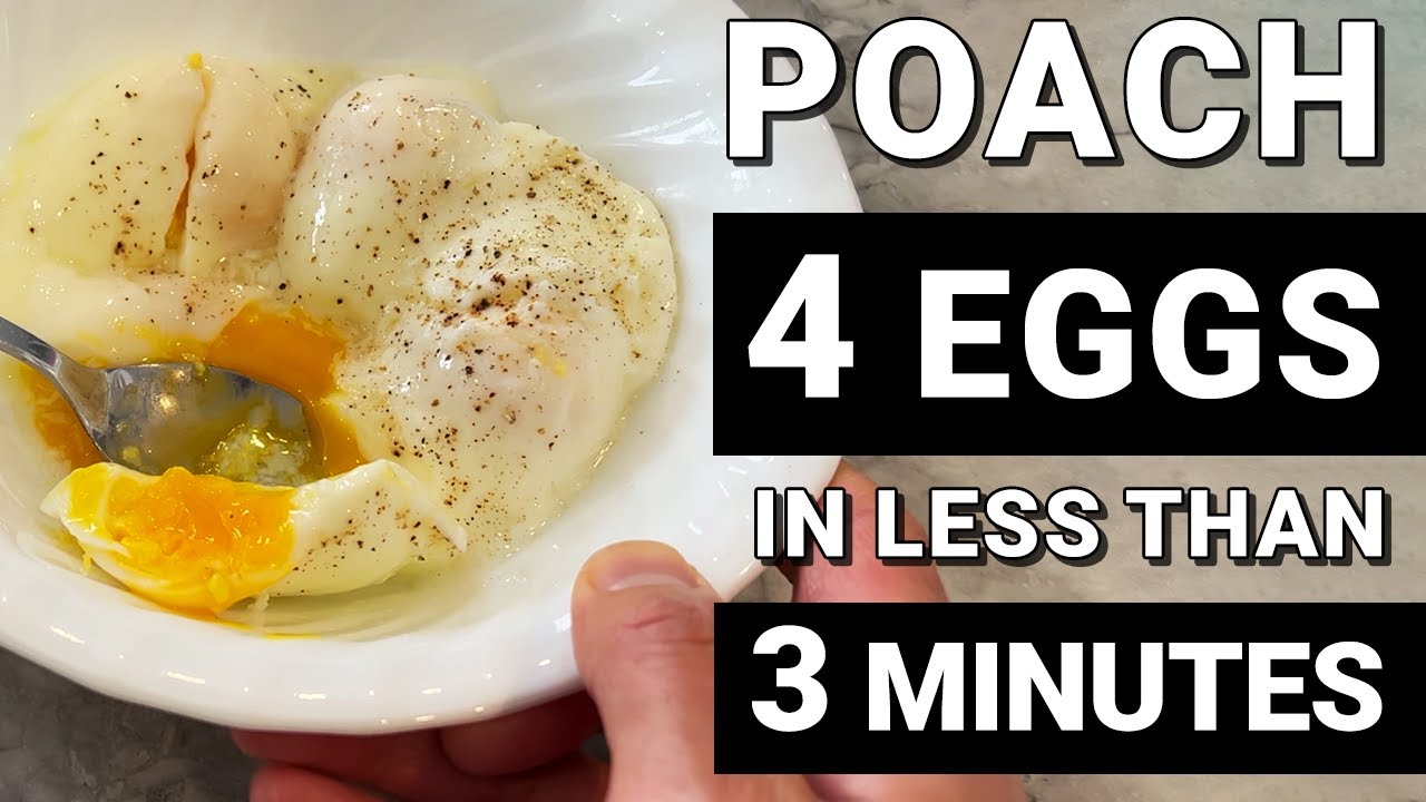 Perfect Poached Eggs in less than 3 minutes (No Vinegar Required!)